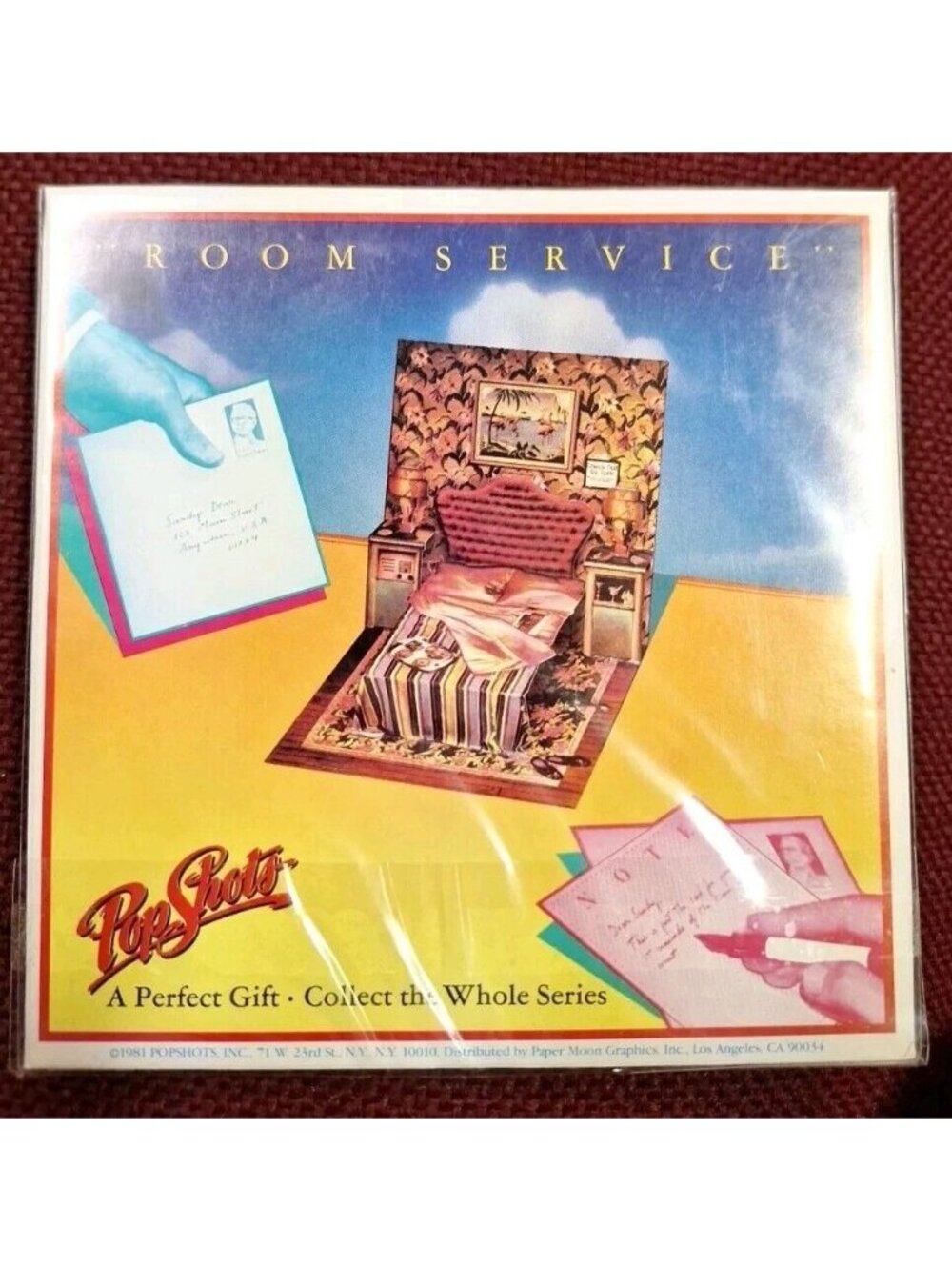 PopShots Room Service 3D Greeting Card Collectible Unopened Vintage 1981 Delight - Picture 3 of 4